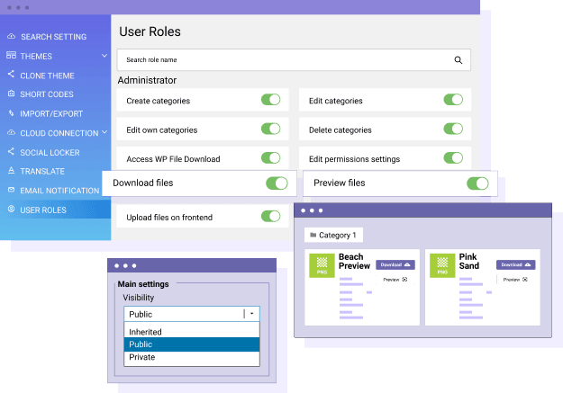 Limita l'accesso al download e all'anteprima dei file per ruolo utente