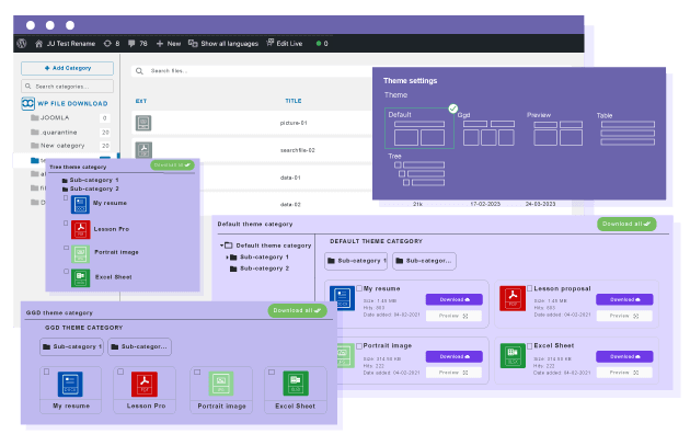 将设计应用于下载管理器文件类别