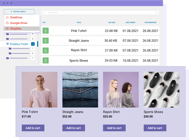 ड्रॉपबॉक्स, गूगल ड्राइव, माइक्रोसॉफ्ट OneDrive WooCommerce में