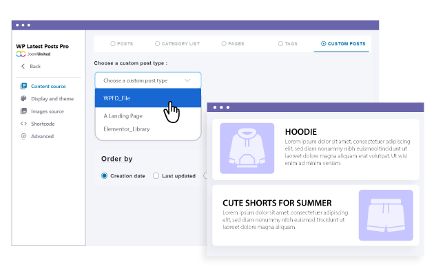 एकाधिक और असीमित नवीनतम समाचार ब्लॉक