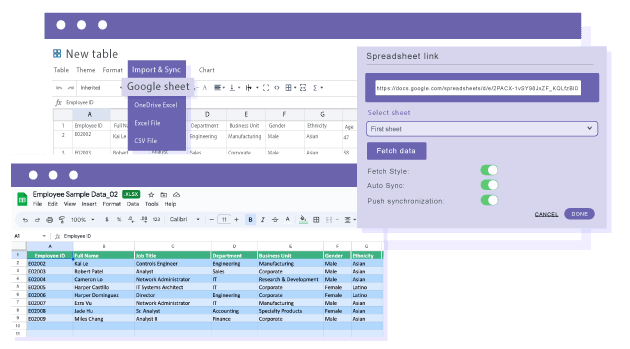 Φόρτωση πίνακα βασισμένου στα Φύλλα Google στο WPBakery