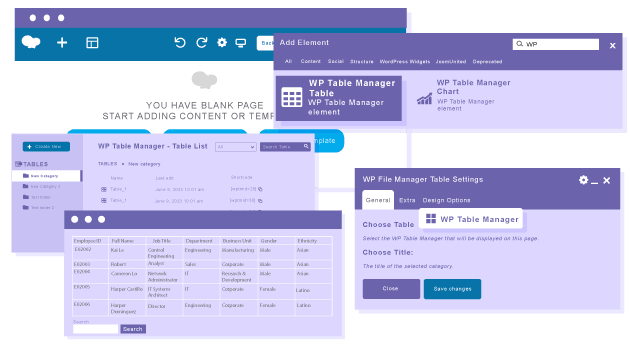 Φόρτωση και διαχείριση πινάκων HTML στο WPBakery