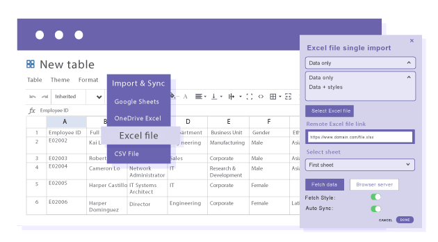 Εισαγωγή και εμφάνιση δεδομένων Excel στο Gutenberg