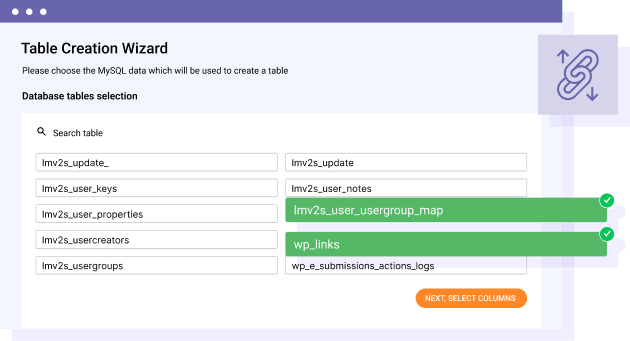 ربط جدول خارجي غير تابع لووردبريس