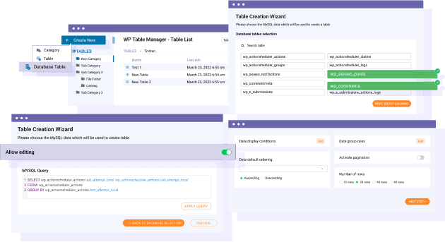 اجعل قاعدة بيانات ووردبريس قابلة للتحرير