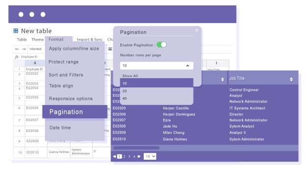 Πλοήγηση σειράς WordPress για μεγάλους πίνακες