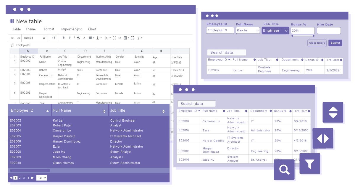 Ταξινόμηση και φιλτράρισμα δεδομένων πινάκων WordPress