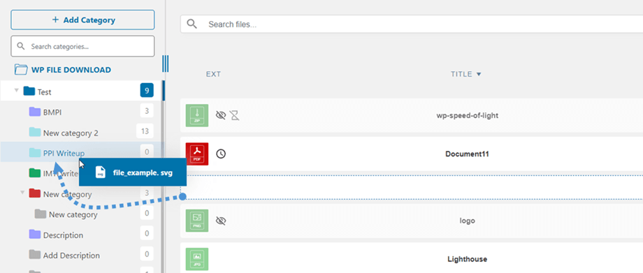 arrastrar y soltar archivos