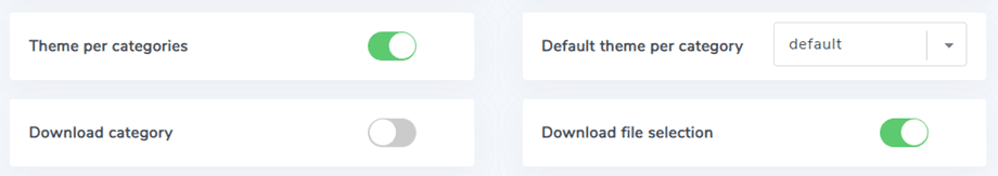 tema por categoria-opção