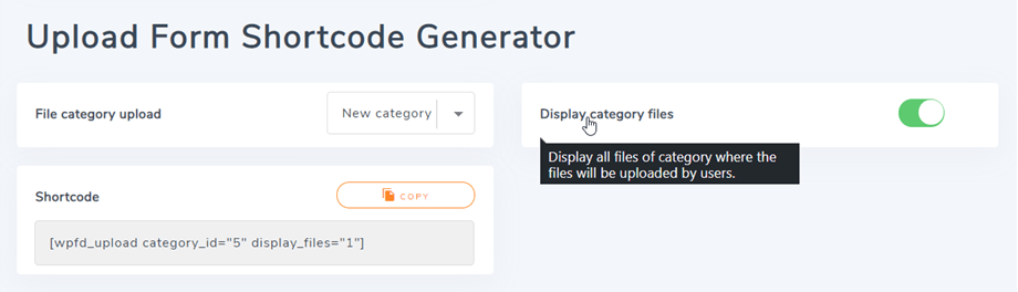 Upload-Formular-Shortcode