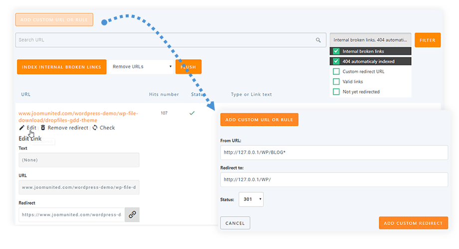 Vk redirect url. Плагин страницы 404 вордпресс. Неработающие ссылки в вордпресс. Wp Internals.