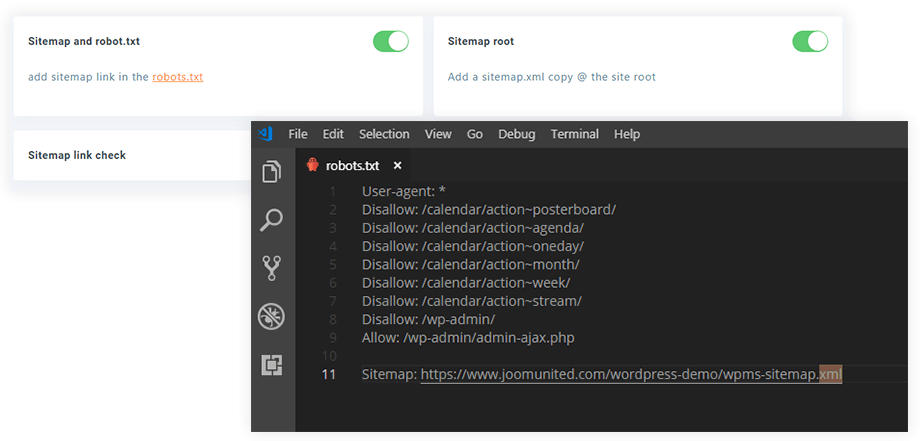 Funzionalità aggiuntive per la Sitemap