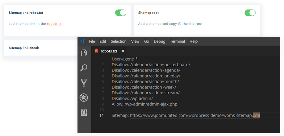 Wordpress meta. Sitemap в вордпресс. Где находится Sitemap в WORDPRESS.