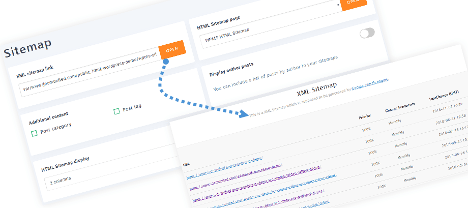 Genera sitemap XML e HTML istantaneamente con il plugin