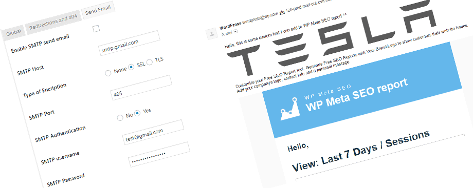 Configurar informe de correo electrónico SEO