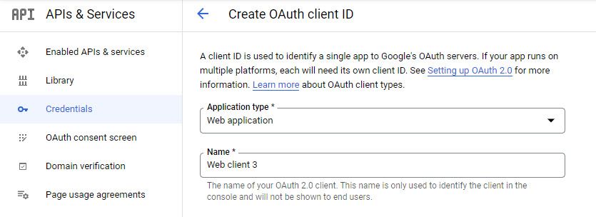 creare-OAuth-nome