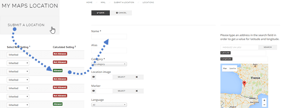 Frontend-location-submission