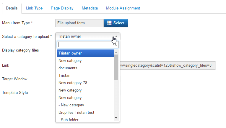 Datei-Frontend-Standardkategorie