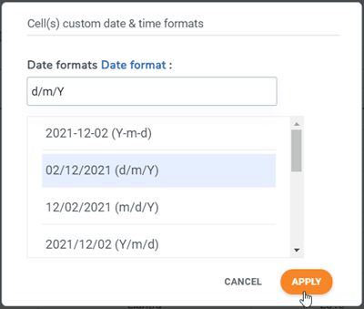 formato data