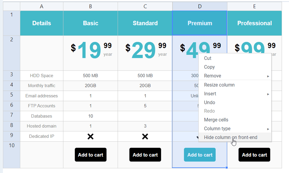 hide-column-frontend