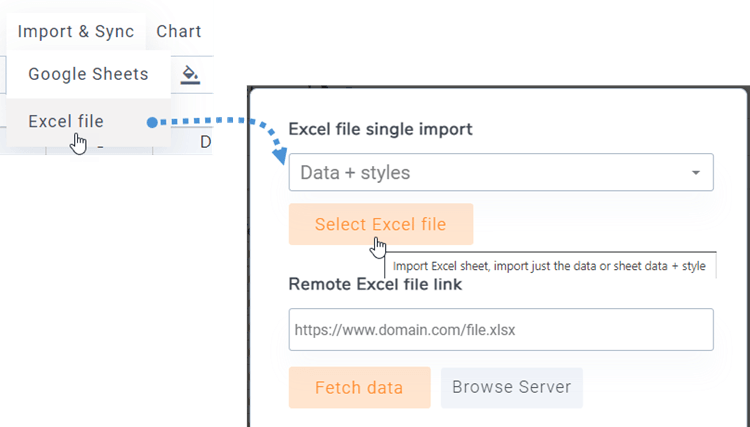 volba synchronizace-excel