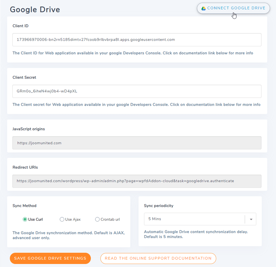 WP File Download : integração do Google Drive