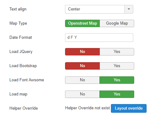 configurações de depoimento