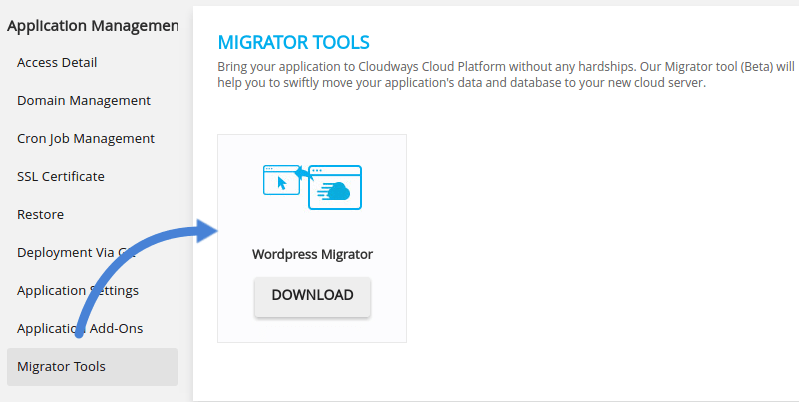 narzędzie migracji