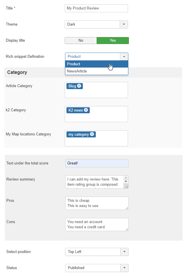 classificatiegroep-parameter