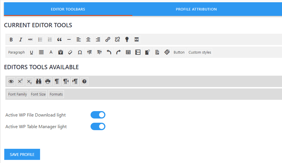 Toolbar-editor