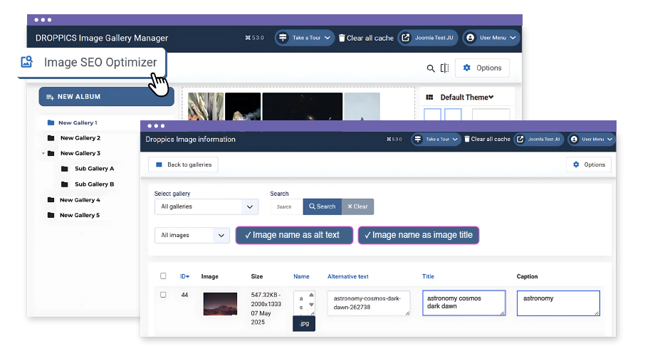 Βελτιστοποίηση SEO εικόνας Joomla σε μαζική κλίμακα