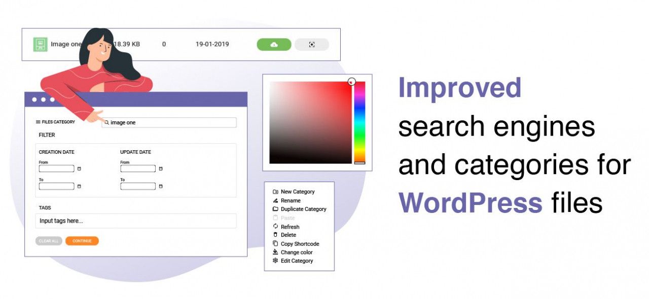 Mecanismos de pesquisa e categorias aprimorados para arquivos do WordPress