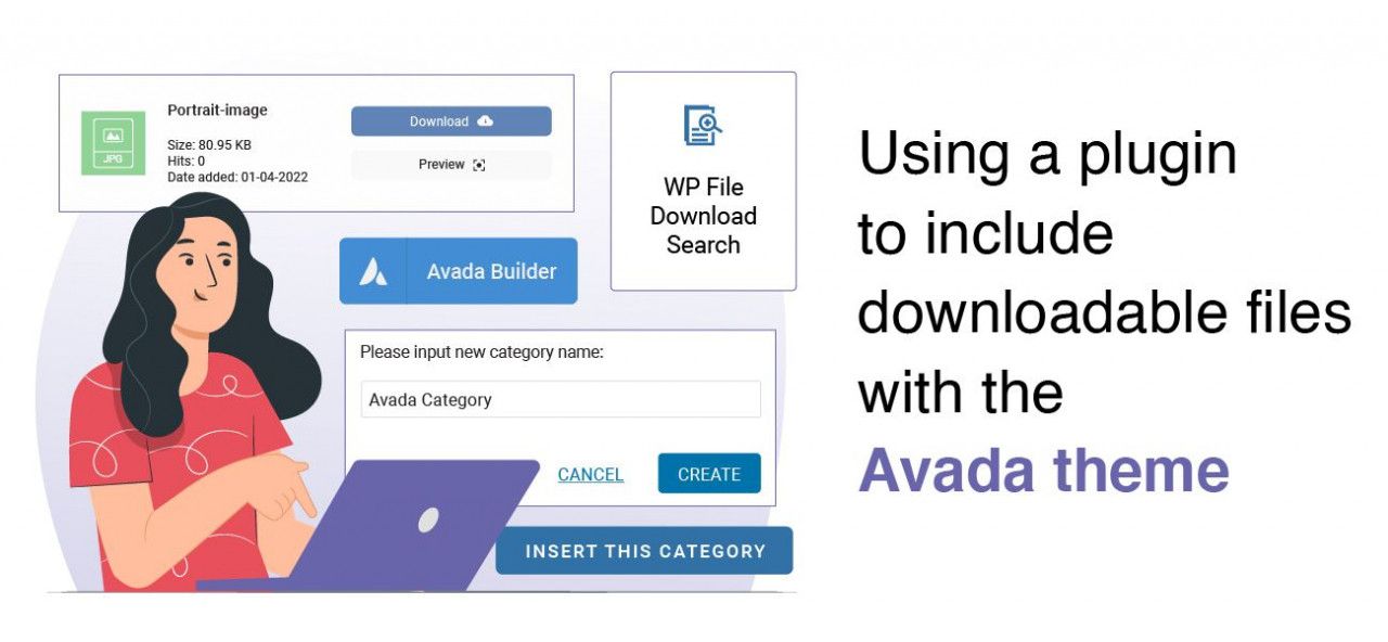 Een plug-in gebruiken om downloadbare bestanden op te nemen met het Avada-thema