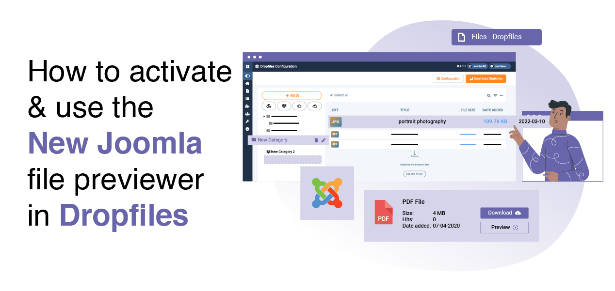 Hvordan-aktivere-og-bruke-den nye-Joomla-fil-forhåndsviseren-i-Drop-filer