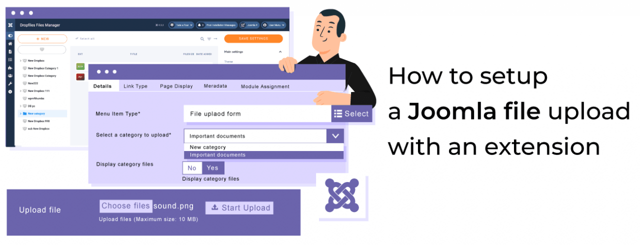 Cách thiết lập-a-Joomla-file-upload-with-an-extension
