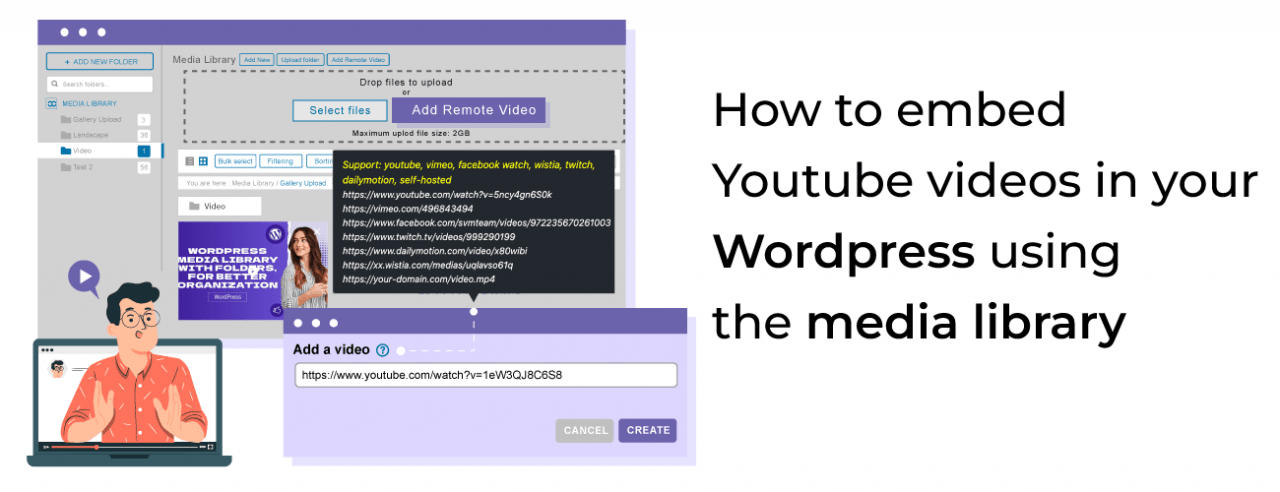Come incorporare i video di YouTube nel tuo WordPress utilizzando la libreria multimediale