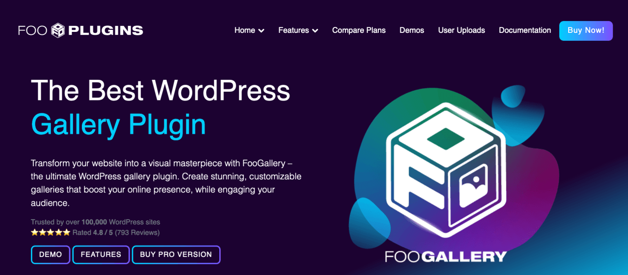 Плагин FooGallery WordPress для галереи изображений