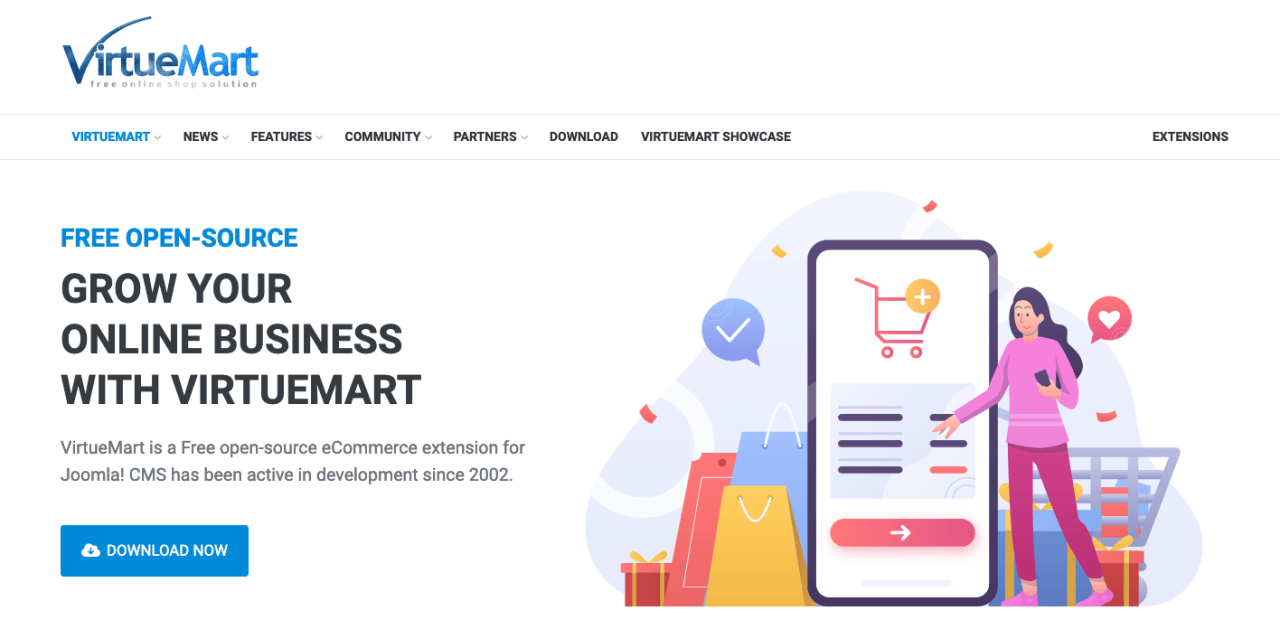 Bezpłatne rozszerzenie e-commerce VirtueMart dla Joomla