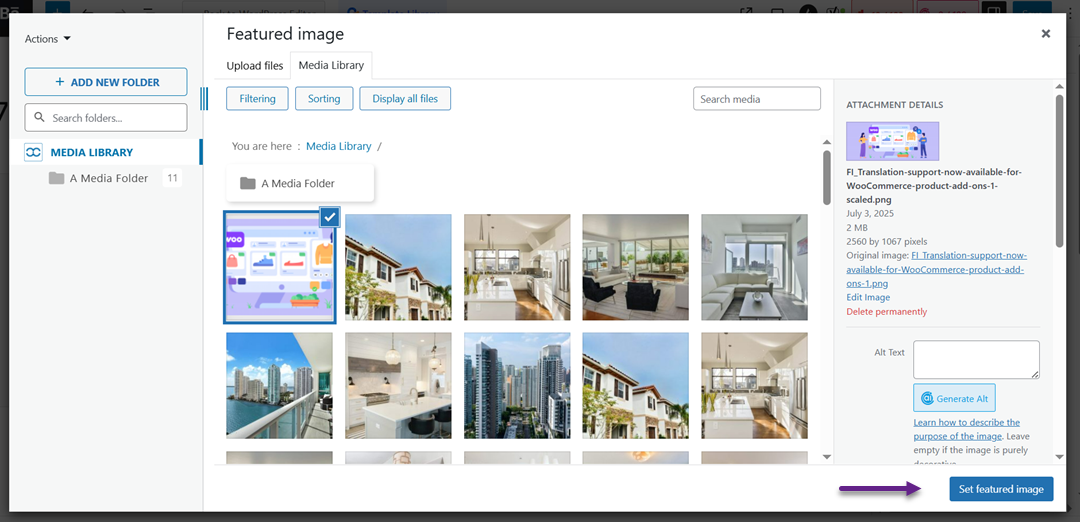Definir imagem em destaque - Como adicionar imagens em destaque ou miniaturas de postagens no WordPress
