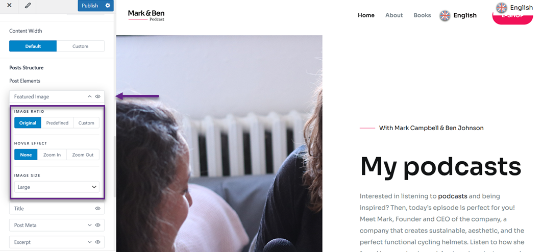 Configurações do tema - Como adicionar imagens em destaque ou miniaturas de postagens no WordPress