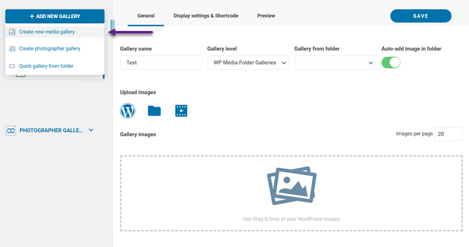 اختر معرضًا جديدًا