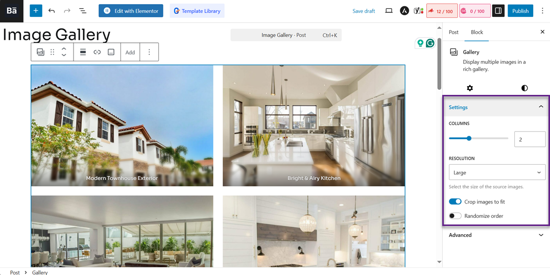 تخصيص التخطيط - كيفية إنشاء معرض صور في ووردبريس (خطوة بخطوة)