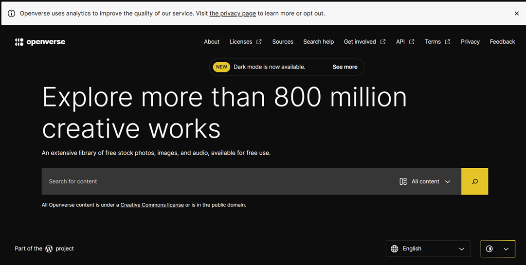 Openverse – 16+ Quellen für kostenlose Public Domain- und CC0-lizenzierte Bilder