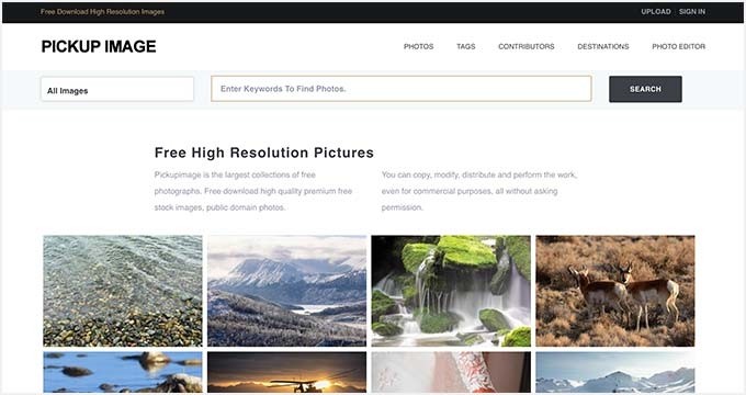 Pickupimage – 16+ Quellen für kostenlose Public Domain- und CC0-lizenzierte Bilder