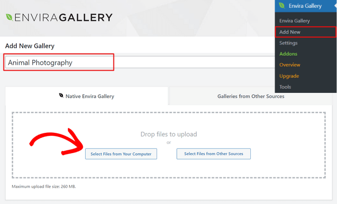 إضافة معرض جديد - كيفية إضافة تكبير للصور في ووردبريس 