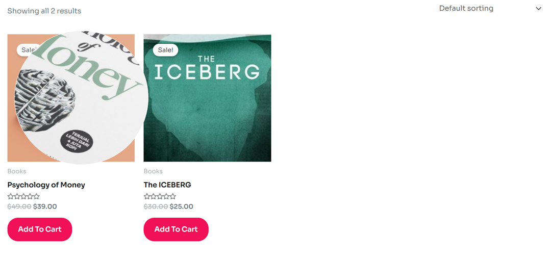 مثال للتجارة الإلكترونية - كيفية إضافة تكبير للصور في ووردبريس 