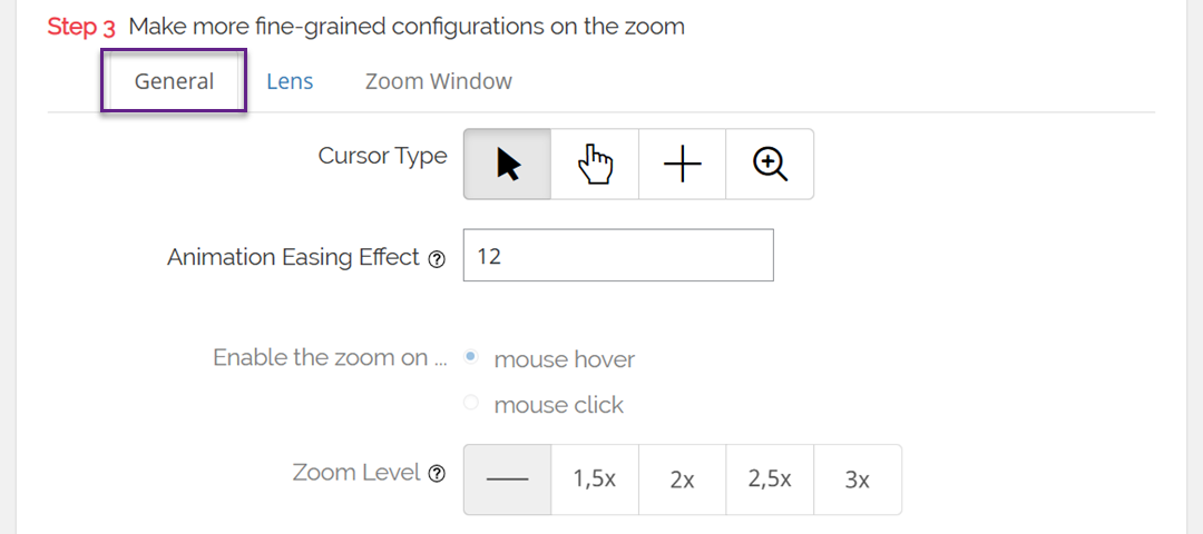 الخطوة 3 العامة - كيفية إضافة تكبير للصور في ووردبريس 