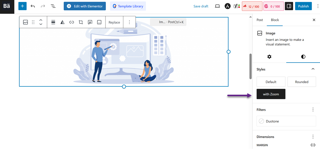 مع التكبير - كيفية إضافة تكبير للصور في ووردبريس 