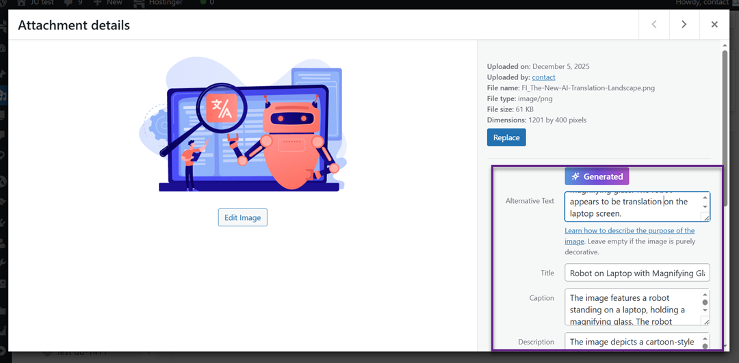 Überprüfung – So generieren Sie automatisch Bild-Alt-Texte und Titel mit den KI-Tools von WP Media Folder