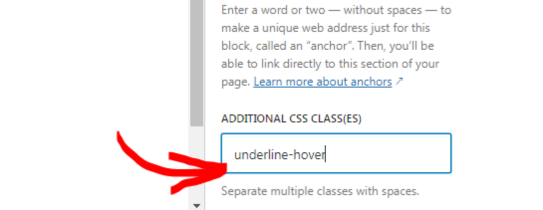 Additional CSS class